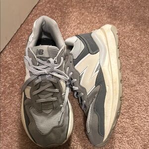 New Balance Gray and White Sneakers